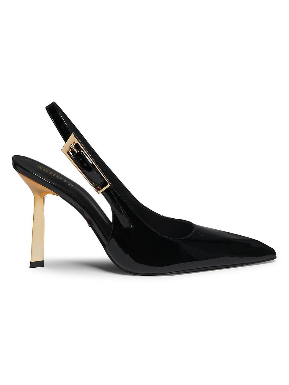 Womens Ciara 100MM Patent Leather Slingback Pumps Product Image