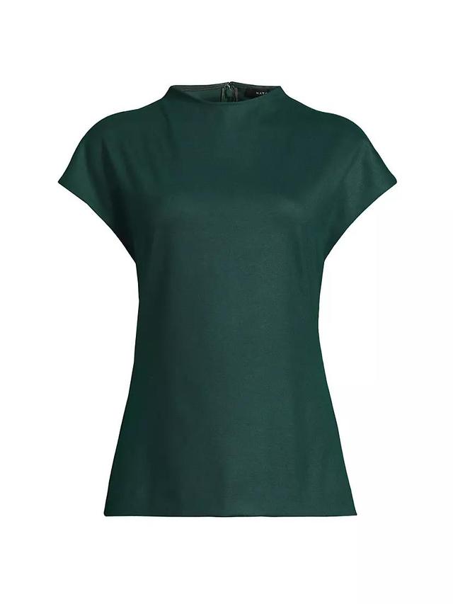 Double Jersey Ponte Short-Sleeve Top Product Image