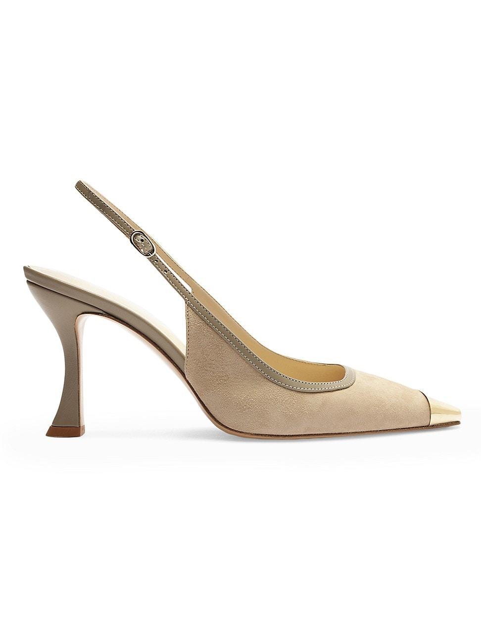 Womens Olivia 85MM Suede Cap-Toe Pumps Product Image