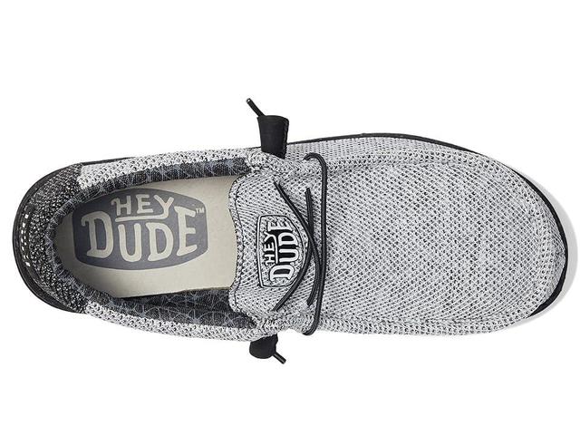 HEYDUDE Mens HEYDUDE Wally Stretch - Mens Running Shoes Grey/Black/Black Product Image