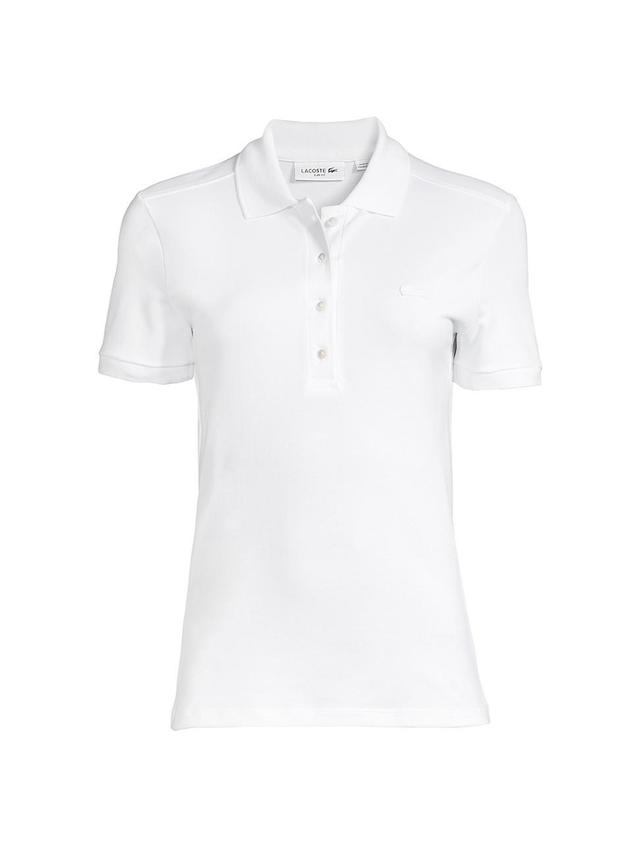 Womens Embroidered Logo Pique Polo Product Image