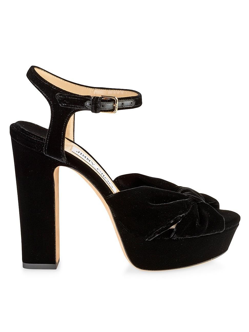 Womens Heloise 120MM Velvet Platform Sandals Product Image