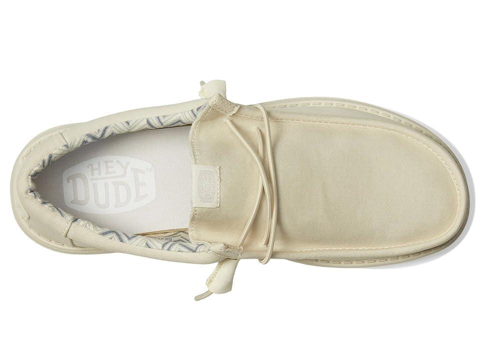 Hey Dude Wally Stretch Canvas (Stone White) Men's Shoes Product Image