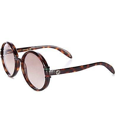 Gucci Womens Gg1067s 58mm Tortoise Round Sunglasses Product Image