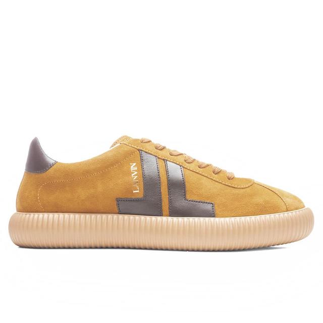 Glen Leather & Suede Low Top Sneaker  - Mustard Male Product Image