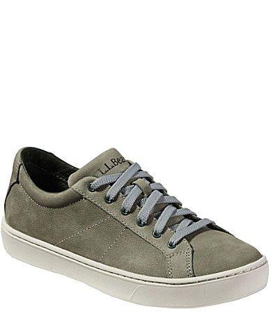 L.L.Bean Womens Eco Bay Nubuck Leather Sneakers Product Image