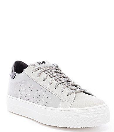 P448 Thea Roccia Leather Platform Sneakers Product Image