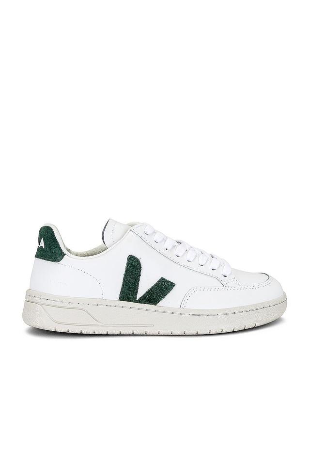 Veja V-12 Sneaker in Extra White & Cyprus - White. Size 42 (also in 35, 36, 38, 41). Product Image