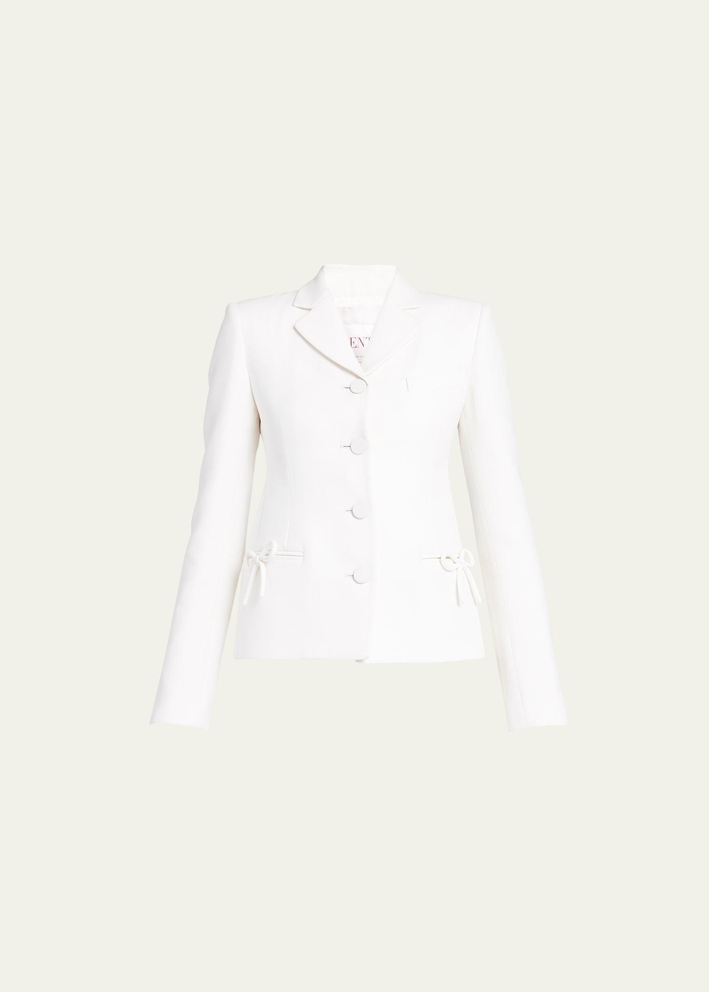 Valentino Garavani Bow Detail Crepe Couture Jacket Product Image