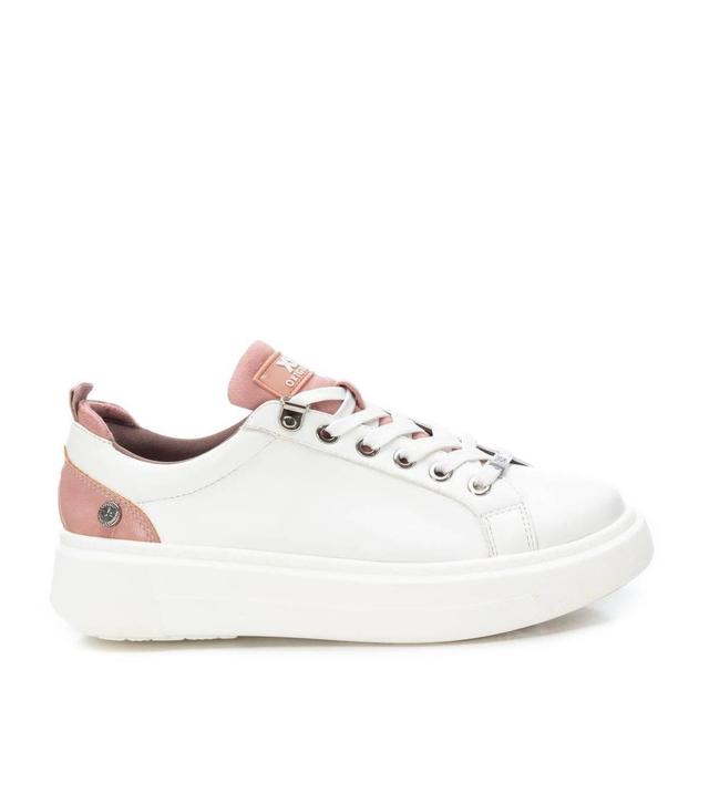 Xti Womens Casual Sneakers By White With Pink Accent Product Image