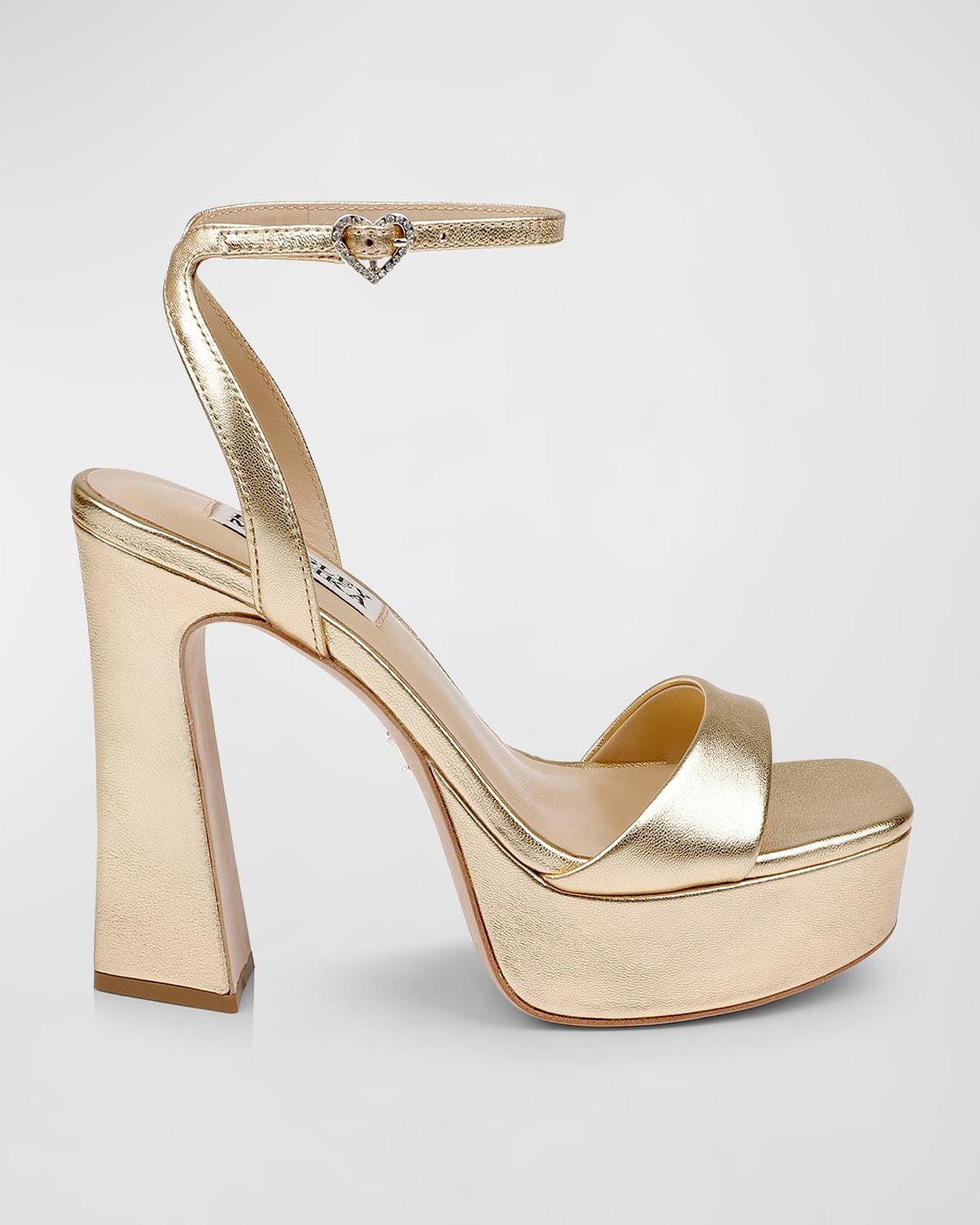 Caia Crystal Heart Platform Sandals Product Image