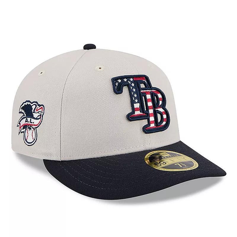 Mens New Era Khaki/Black Tampa Bay Rays 2024 Fourth of July Low Profile 59FIFTY Fitted Hat Product Image