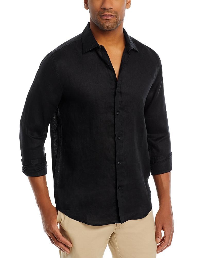 The Mens Store at Bloomingdales Linen Regular Fit Button Down Shirt - Exclusive Product Image