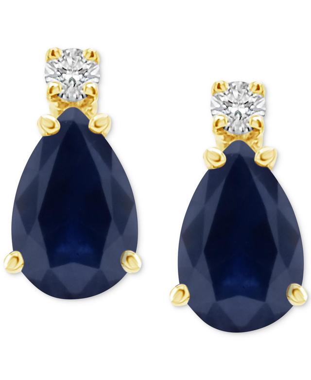 Tanzanite (3/4 ct. t.w.) & Diamond Accent Stud Earrings in 14k White Gold Product Image