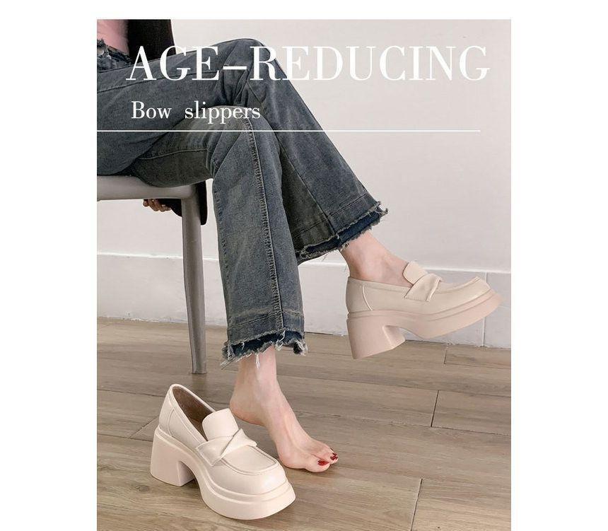 Platform Chunky Heel Loafers product image