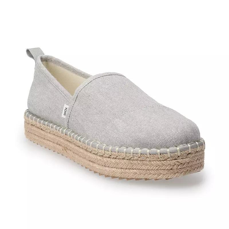 TOMS Wren Womens Espadrille Platform Shoes Product Image