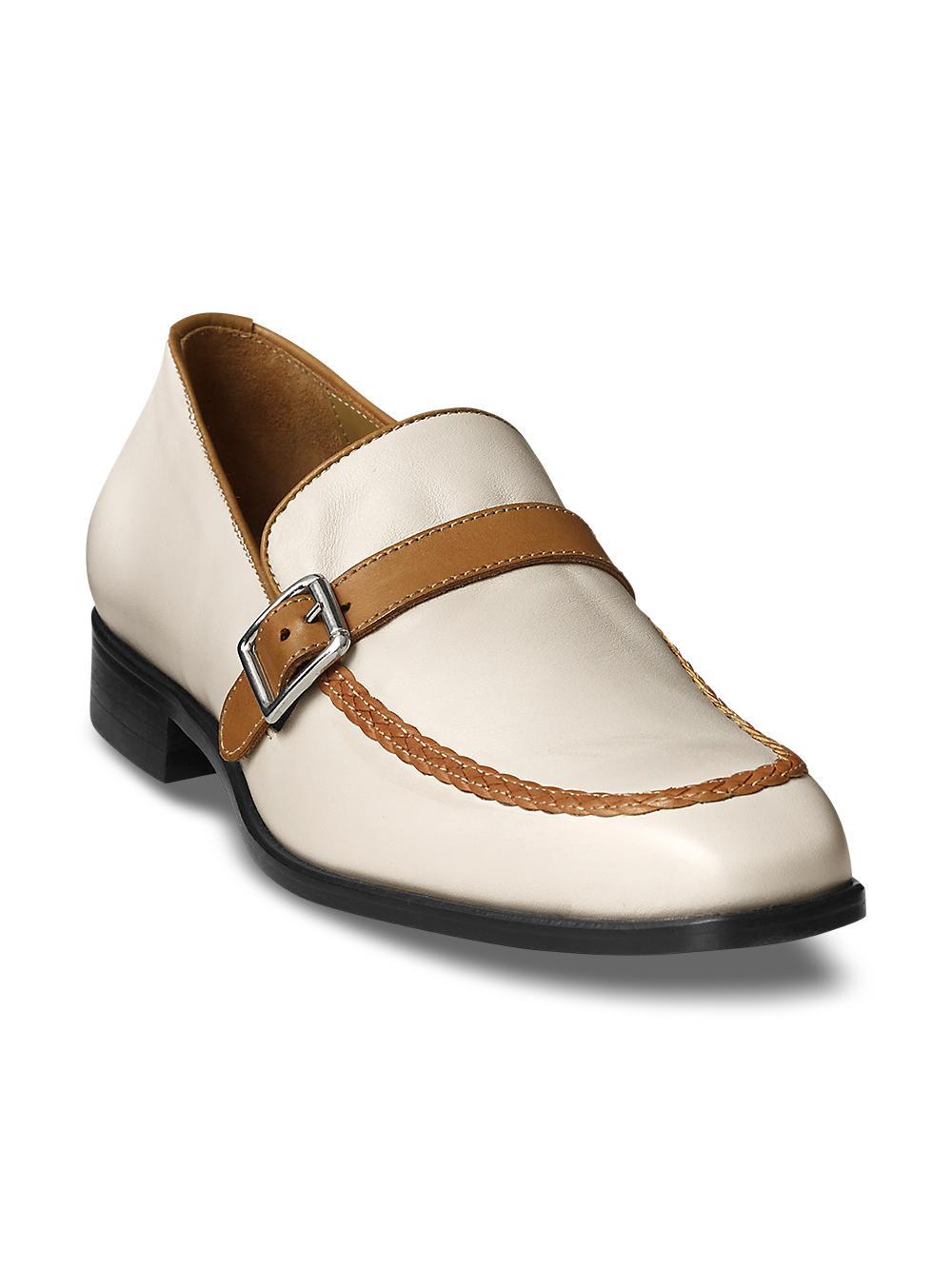 Isaac Belted Loafer - Cream Product Image