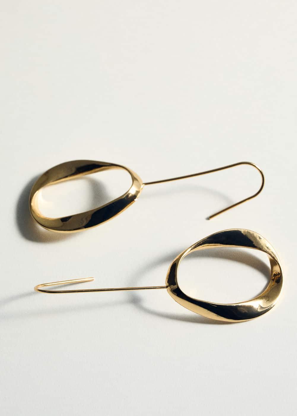 MANGO - Hoop pendant earrings - One size - Women Product Image