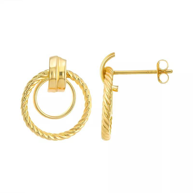 Forever 14K 14k Gold Doorknock Stud Earrings, Womens Product Image