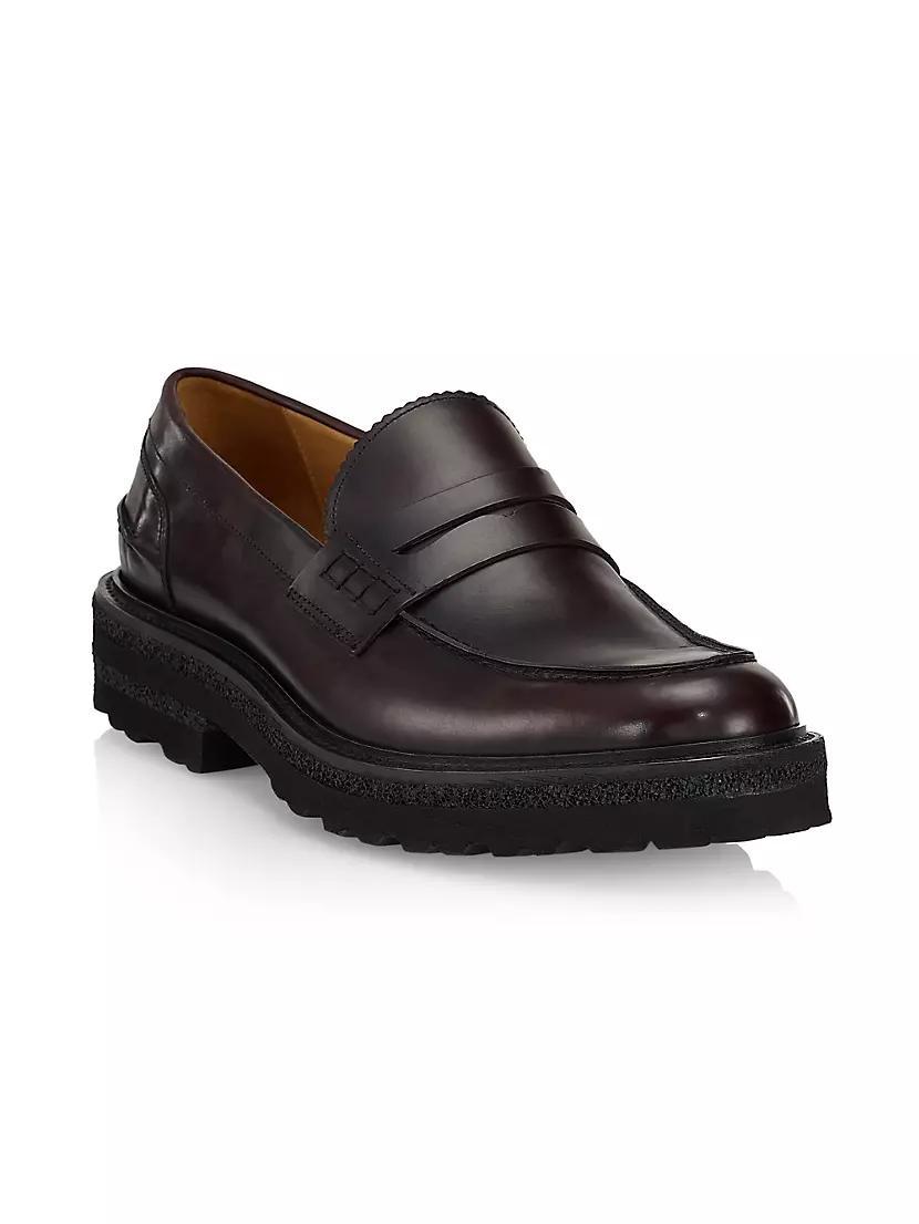 COLLECTION Chunky Leather Penny Loafers Product Image