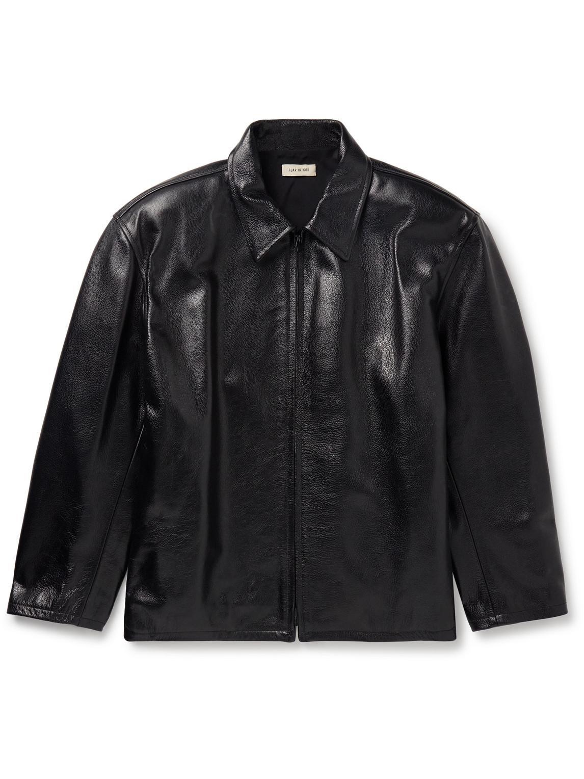 FEAR OF GOD Full-grain Leather Jacket In Black Product Image