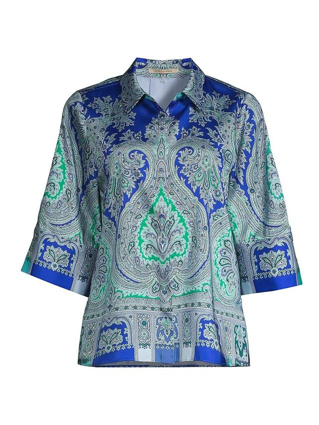 Womens Lyla Fontana Short-Sleeve Blouse Product Image