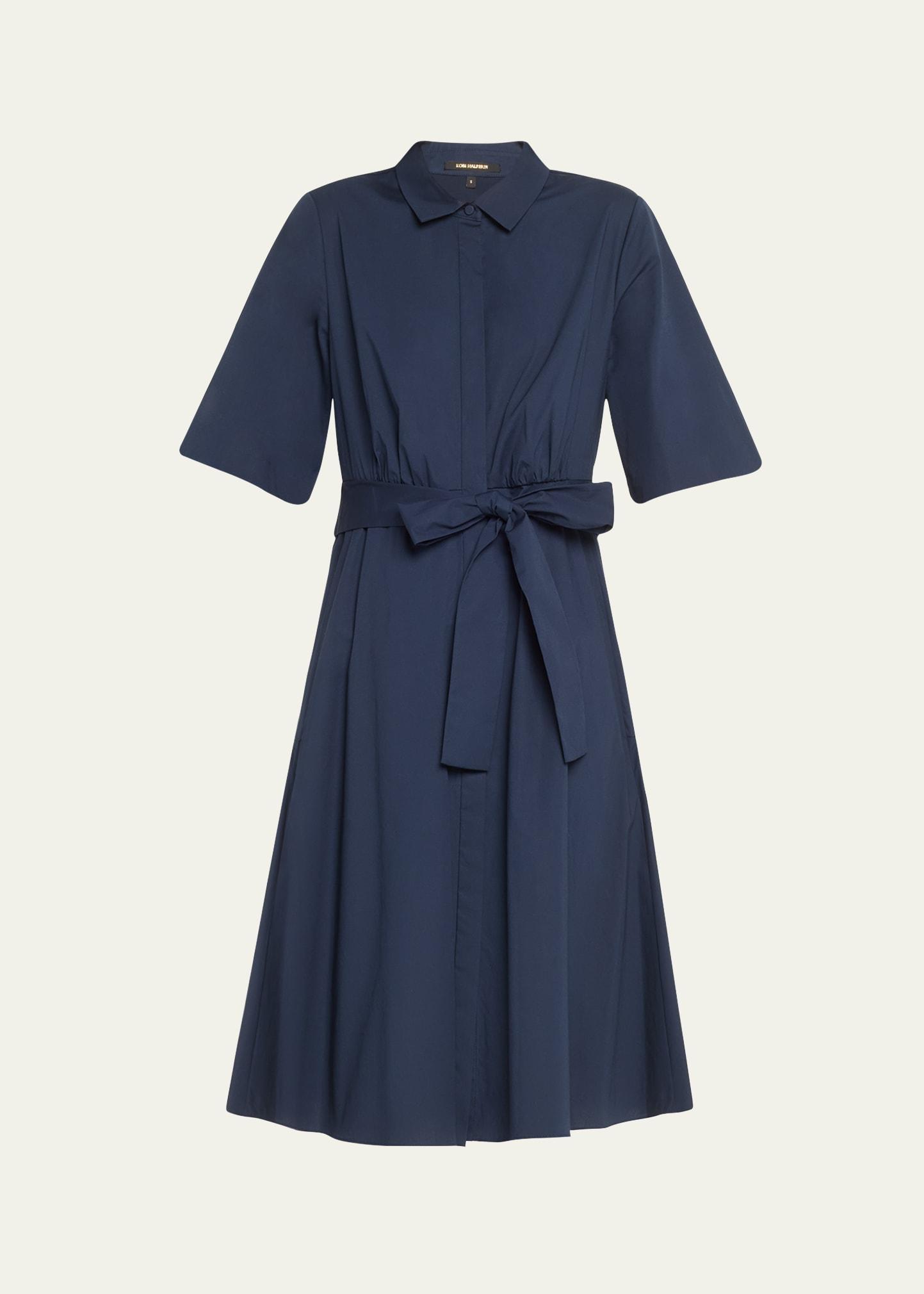 KOBI HALPERIN Tiffany Ruffle Hem Tie Waist Shirtdress Product Image