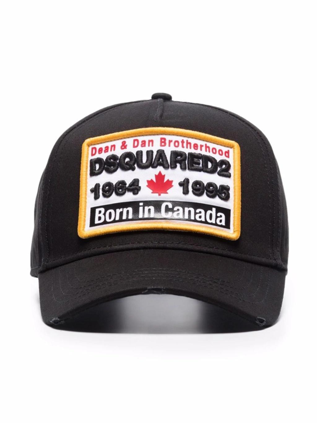 DSQUARED2 Black Born In Canada Logo Baseball Cap Product Image