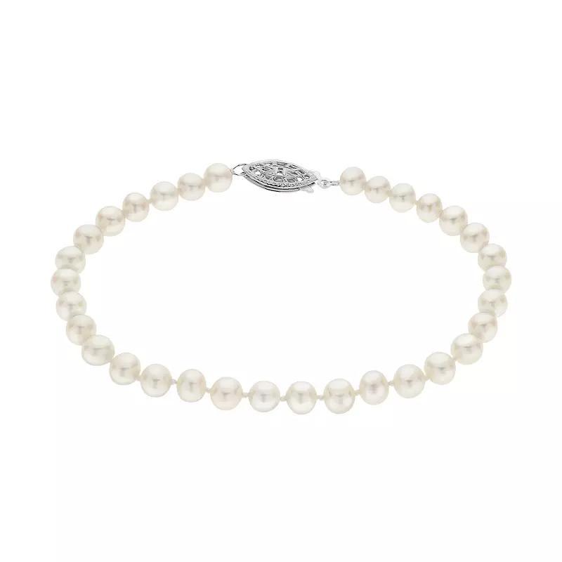 PearLustre by Imperial 5-5.5 mm Freshwater Cultured Pearl Bracelet - 7 in., Womens White Product Image