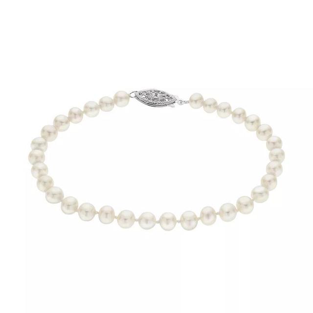 PearLustre by Imperial 5-5.5 mm Freshwater Cultured Pearl Bracelet - 7 in., Womens White Product Image