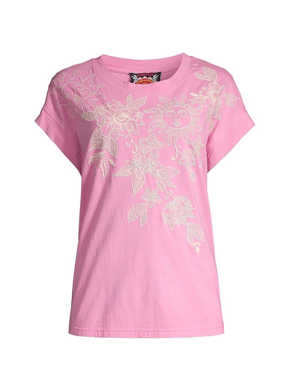 Womens Addison Embroidered T-Shirt Product Image