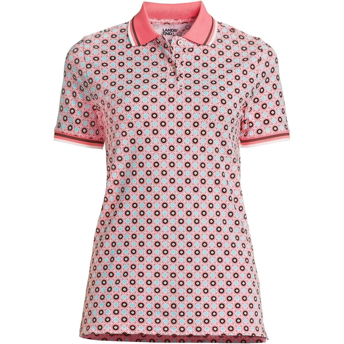 Petite Lands End Mesh Polo Shirt, Womens Product Image