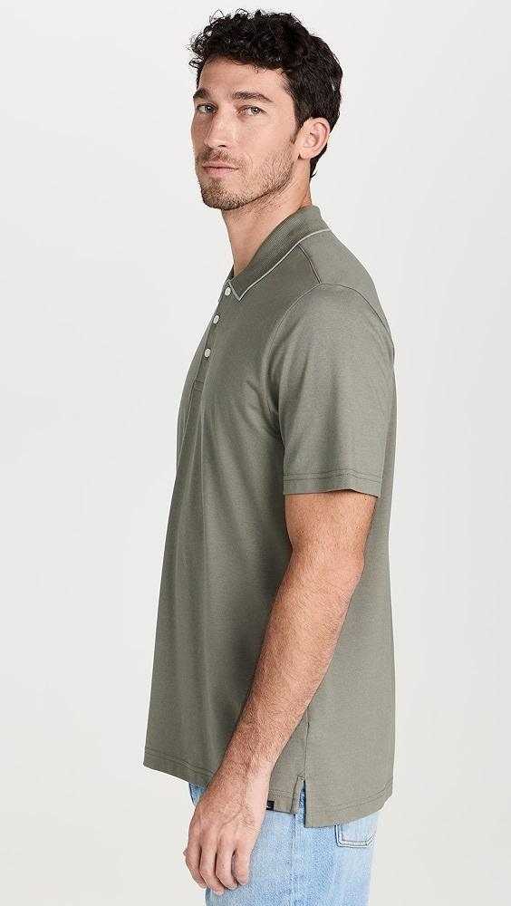 Faherty Short Sleeve Movement Pique Polo | Shopbop Product Image