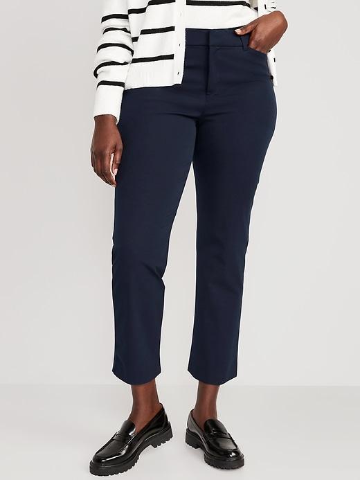 High-Waisted Pixie Straight Pants Product Image