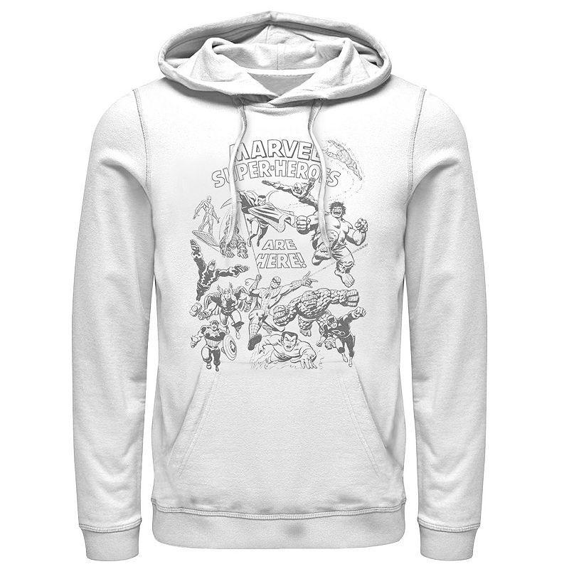 Mens Marvel Super-Heroes Are Here Hoodie Product Image