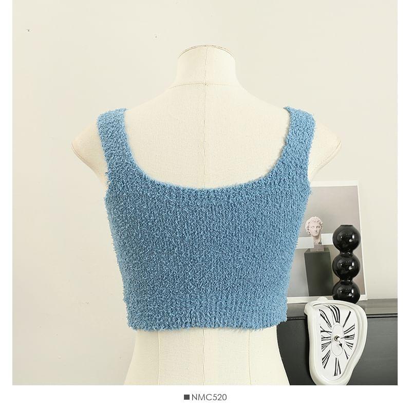 Plain Fleece Bra Top with Pad in 6 Colors Product Image