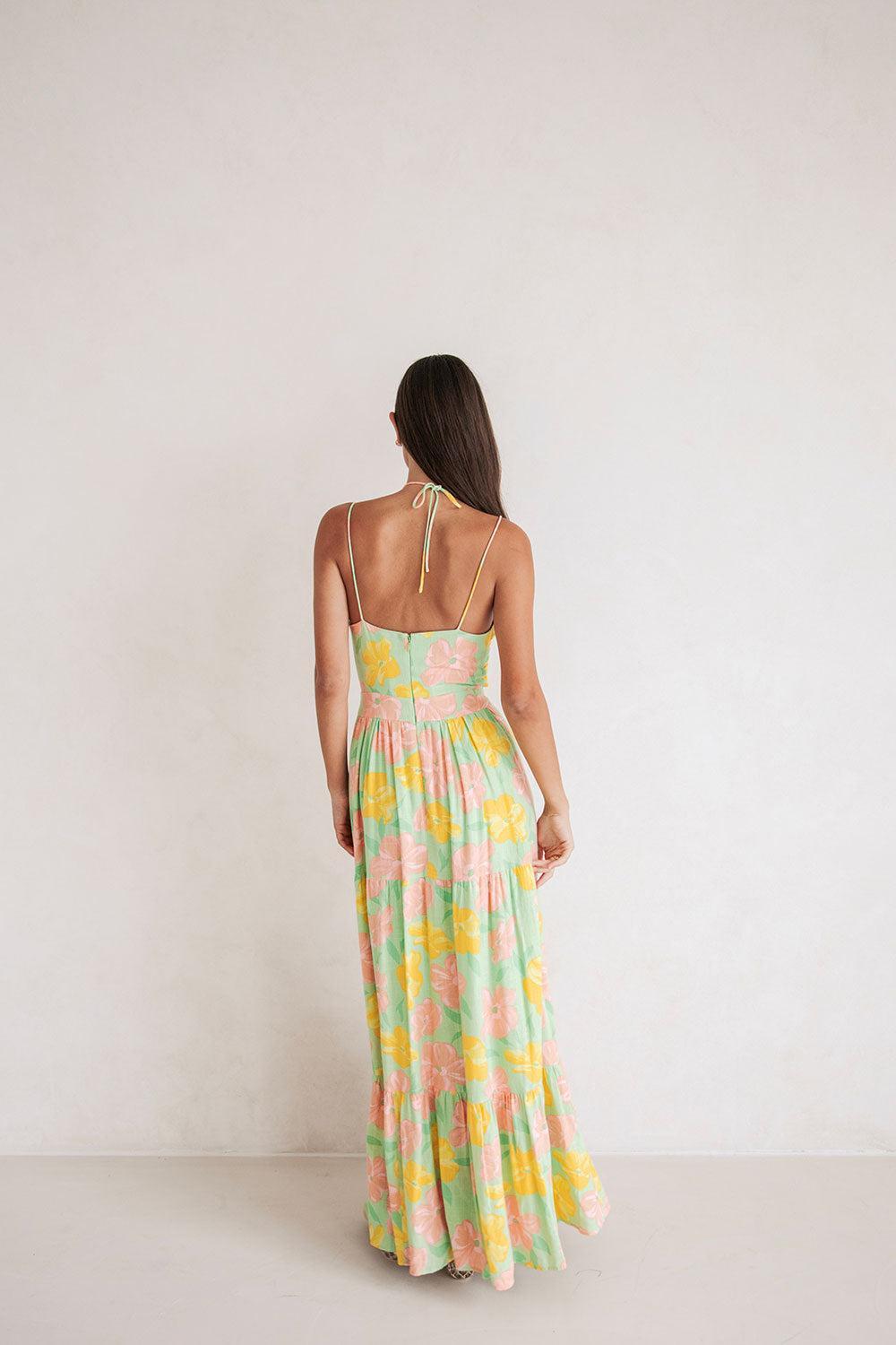 Addis Dress - Rose Fill Green Product Image