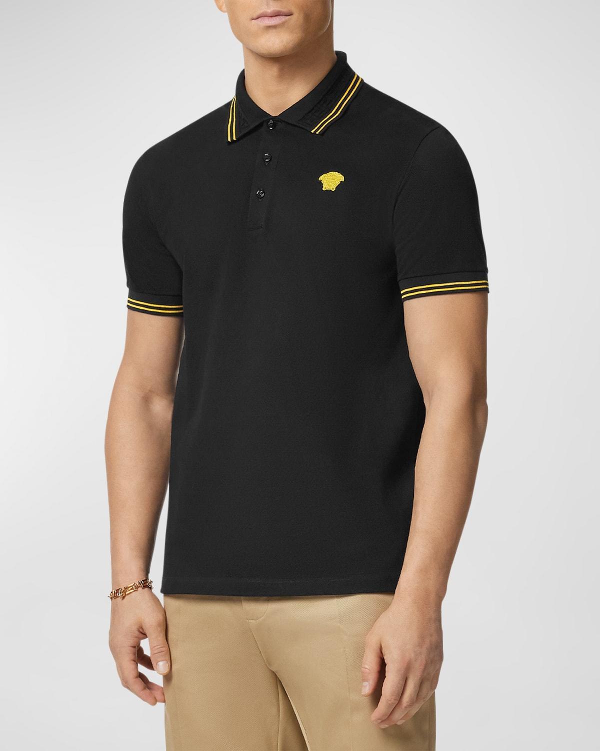 Men's Pop Medusa Tipped Polo Shirt Product Image