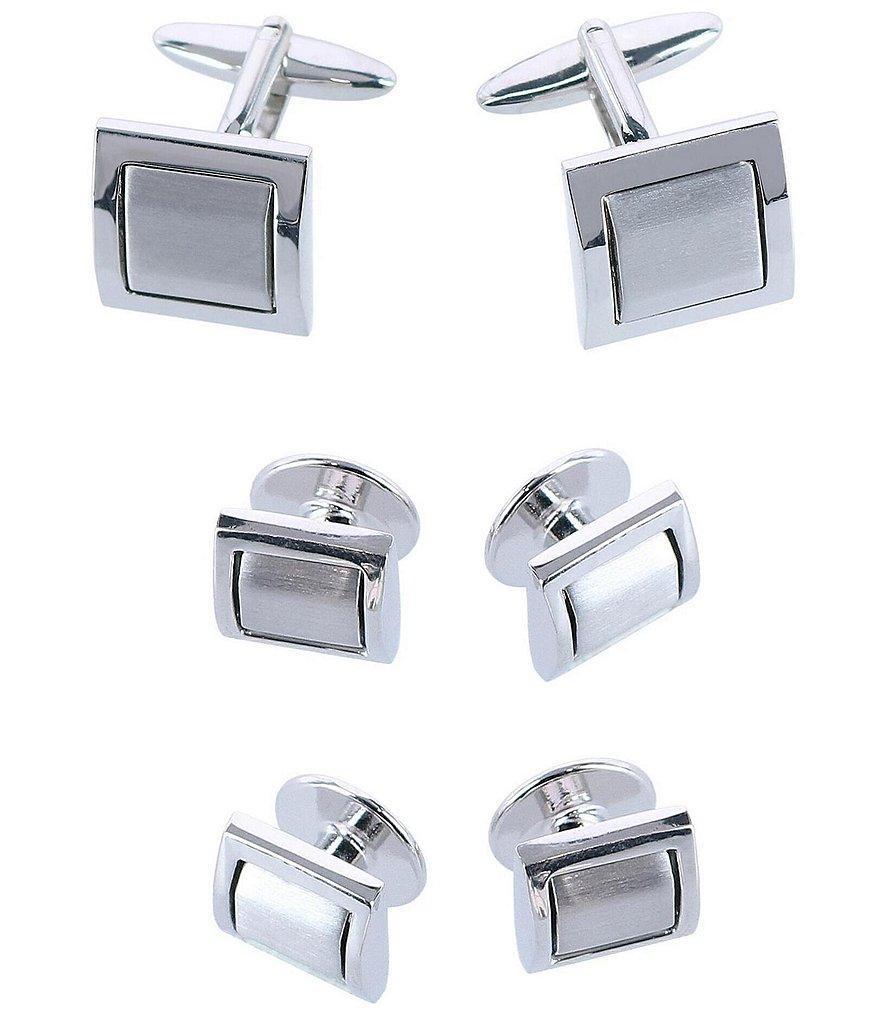 Trafalgar Plaza Square Formal Cuffs & Studs 6-Piece Set Product Image