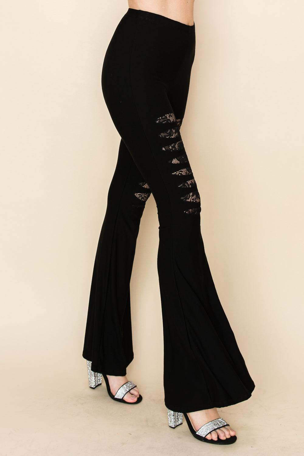 Lace Lined Flare Pants Product Image