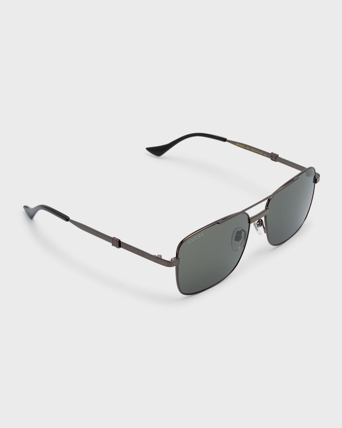 Mens Running Web Squared Metal Sunglasses Product Image