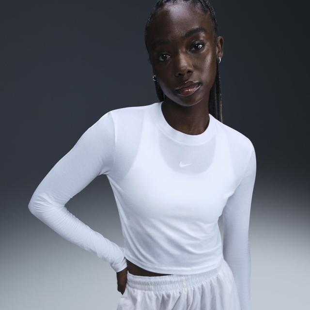 Womens Nike Sportswear Chill Knit Slim Long-Sleeve Cropped Top Product Image