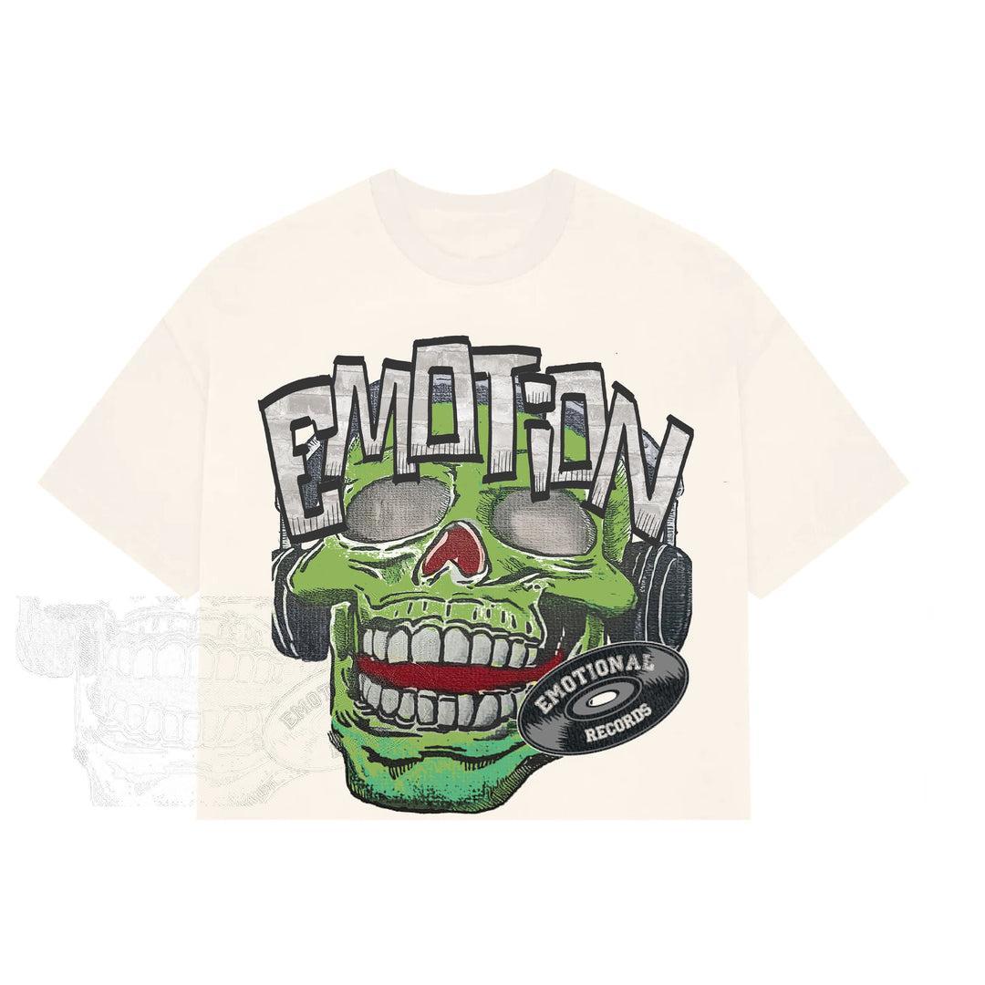 Vintage Street Cartoon Monster Cotton T-Shirt Product Image