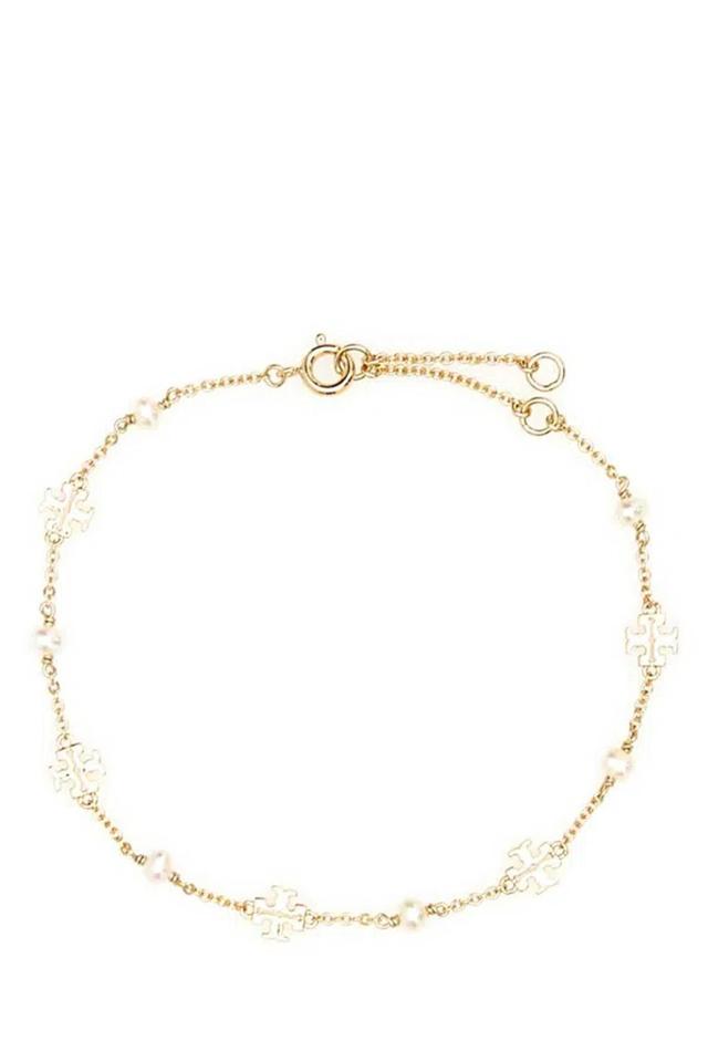 TORY BURCH Delicate Kira Pearl Chain Brclt-tu Nd  Female In Gold Product Image