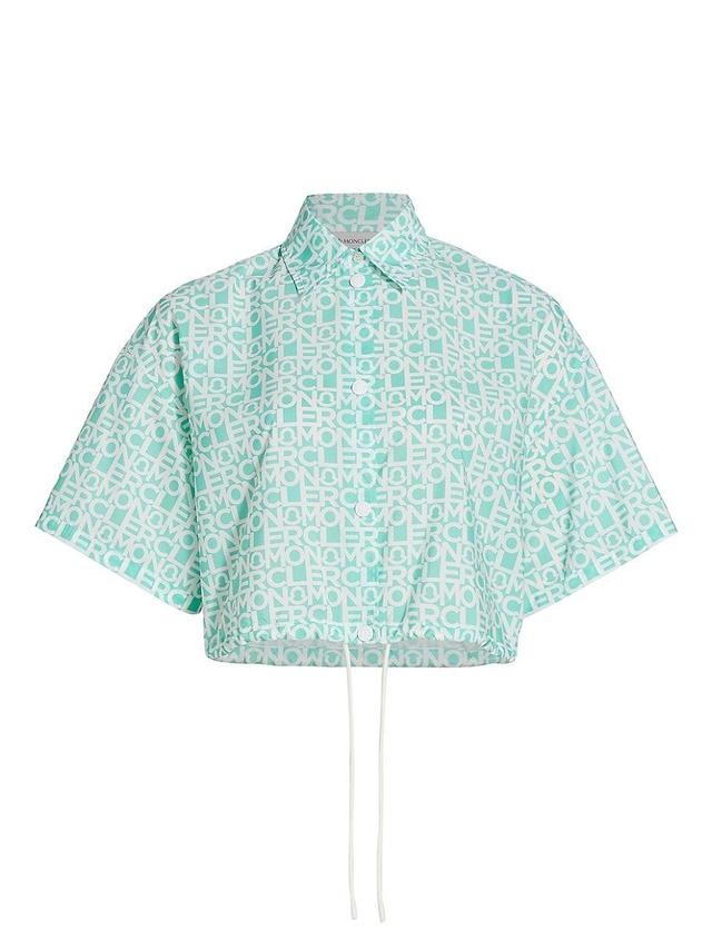 Womens Cropped Drawstring Shirt Product Image