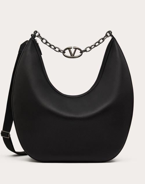 MAXI HOBO VLOGO MOON BAG IN GRAINY CALFSKIN WITH CHAIN Product Image