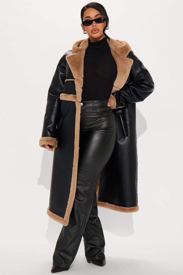 Better Than Your Next Convertible Trench Coat - Black/Brown Product Image