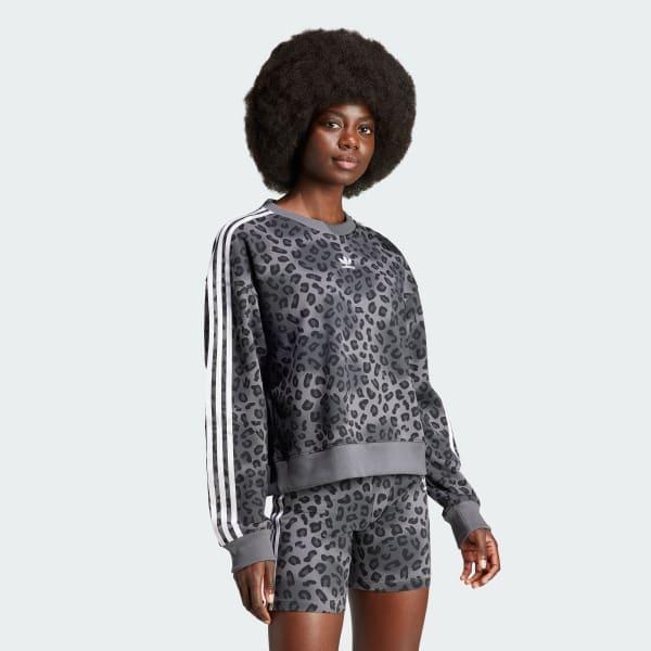 adidas Originals Leopard Luxe Trefoil Crew Sweatshirt Product Image