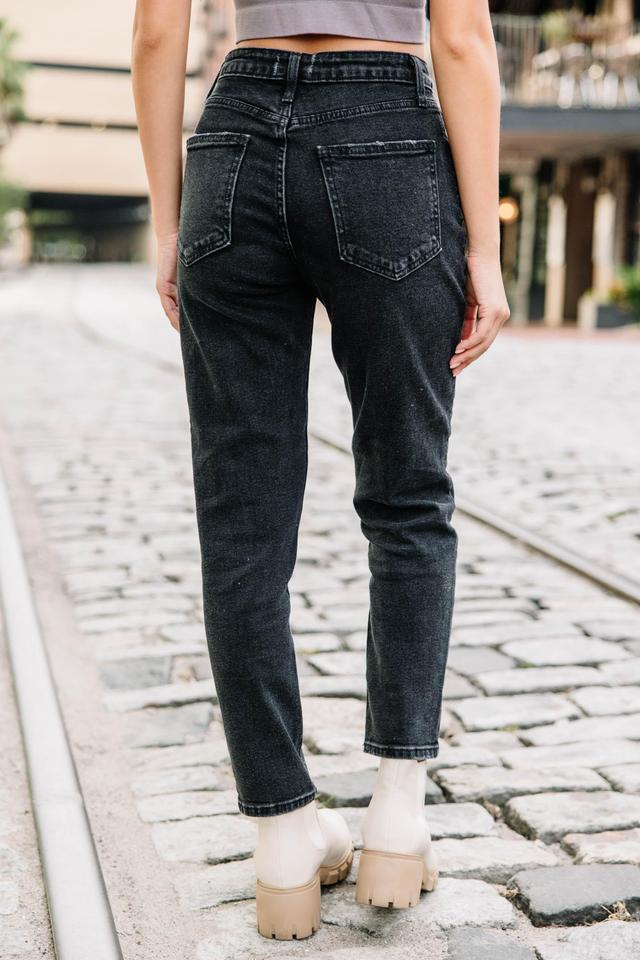 Walk This Way Black High Rise Mom Jeans Female Product Image