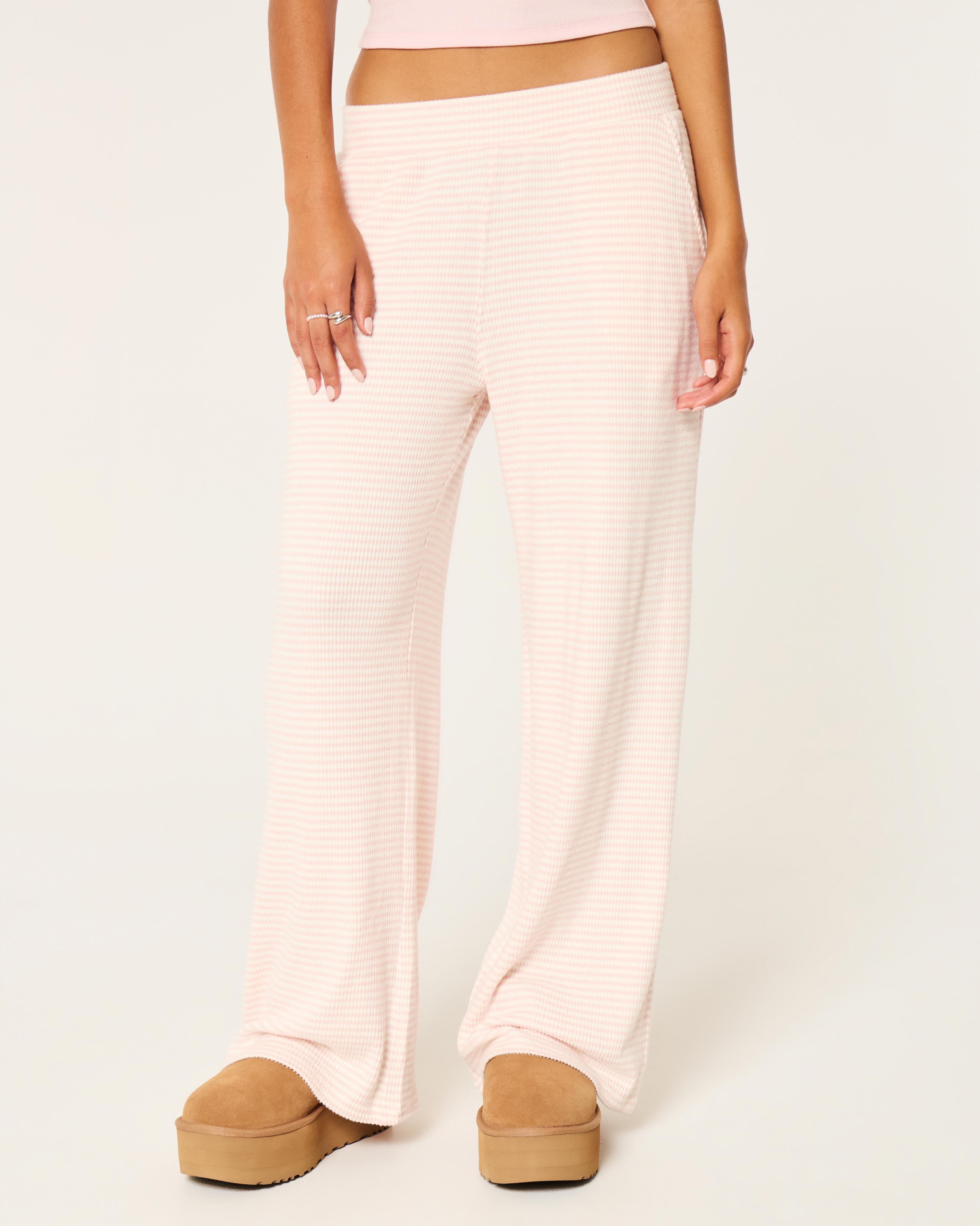 Cozy Ribbed Baggy Pants Product Image